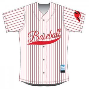 Quality Body L74cm Striped Baseball Teamwear Jersey Fast Dry Moisture Wicking for sale