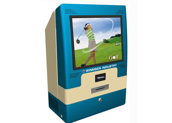 Buy Wall Mount Credit Card Payment Internet Kiosks Station with A4 Size Paper Thermal Printer at wholesale prices