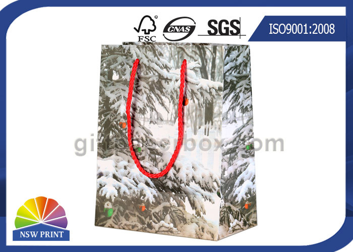Reusable Printing Ivory Paper Gift Bag for Cosmetic Skin Care Packaging