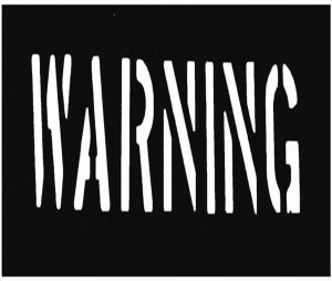 Quality Warning Symbol Custom Sign Stencils PVC Material Black Color Non - Toxic for sale