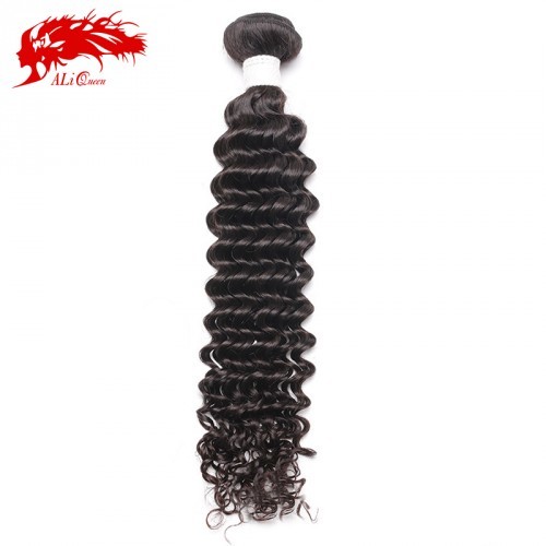 Ali Queen Hot Sale India Deep Wave Hair 100% Virgin Human Hair Online Free Shipping