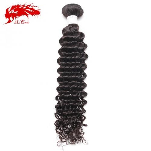 Buy Ali Queen Hot Sale India Deep Wave Hair 100% Virgin Human Hair Online Free Shipping at wholesale prices