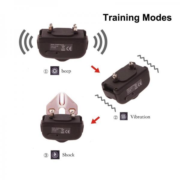 600 Yards Remote Dog Training E-collar with Beep/Vibration/Shock Electric Submersible train up to 3 dogs