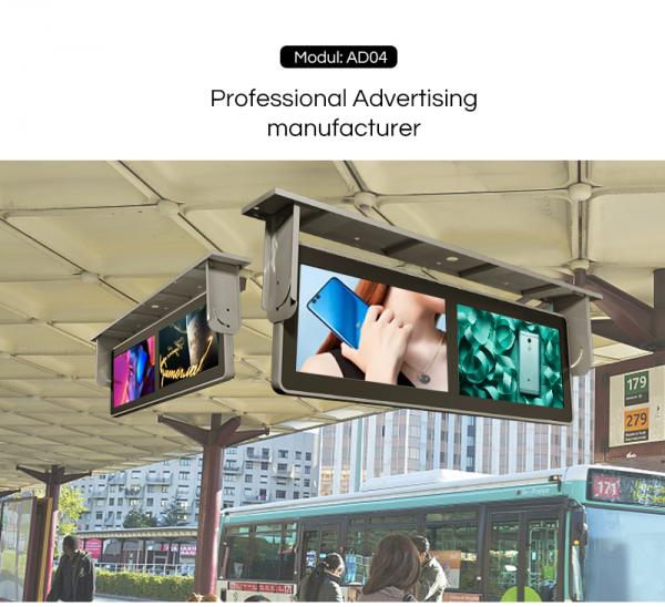 Ceiling Mounted Bus Advertising Player / Double LCD Screen 18.5Inch 220V