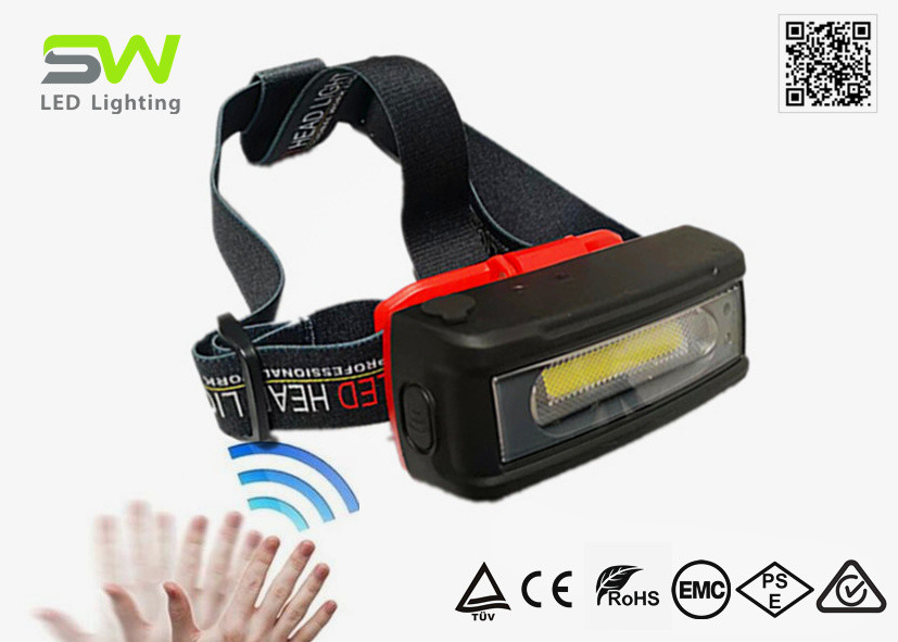 Buy cheap 2W COB LED Rechargeable Motion Sensor Headlamp 200 Lumens Wide Flood Beam from wholesalers
