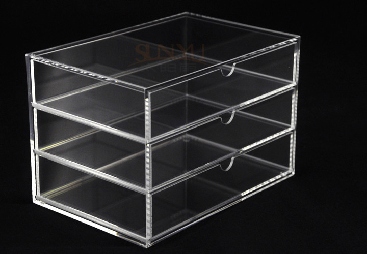 Quality OEM 3 Tier Drawers Custom Store Fixture Clear Acrylic Storage For Supermarket for sale