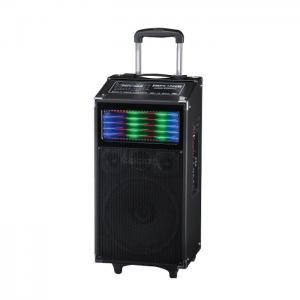 Quality Outdoor Bluetooth Rechargeable Trolley Speaker Portable PA Systems With Wireless Mic for sale