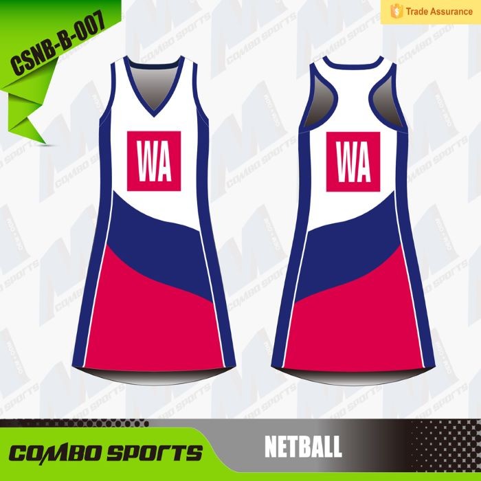 Quality XS-5XL Custom Netball Kit With Side Panels Body Length 68-87cm for sale