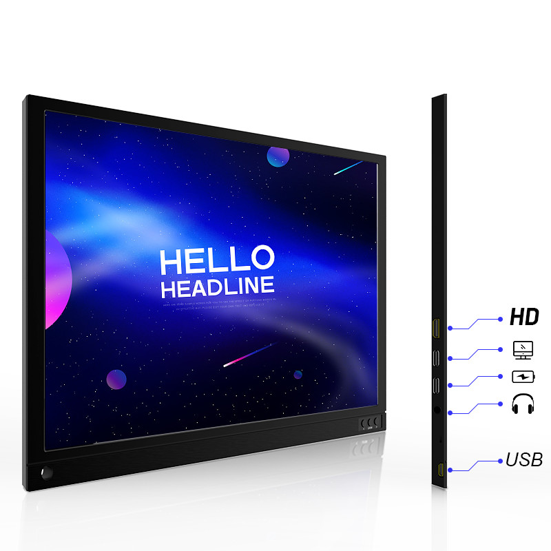 Quality Type C 170° 15.6" 1920x1080 250 Nits Portable Touchscreen Monitor for sale
