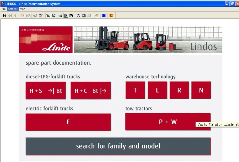 Quality Linde Forklift Diagnostic Tools , Linde Lindos 2013 Parts Catalog EPC for sale