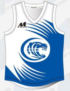 Quality Custom Sleeveless Personalised Afl Guernsey , BSCI 300gsm Mens Tank Singlets for sale