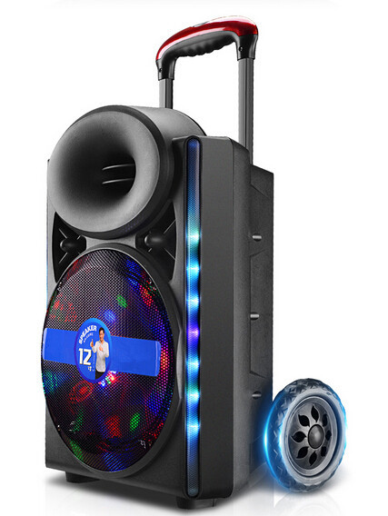 Led Lights Outdoor Portable Speaker System With Bluetooth And Microphone