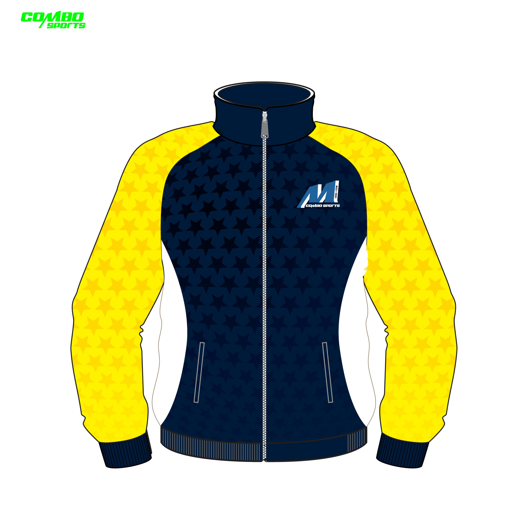 Quality 100% Polyester Mens Jogging Tracksuit , Length 50cm Gym Training Jacket for sale
