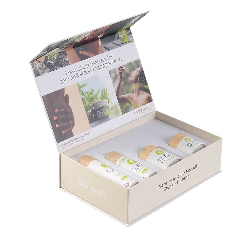 Quality ISO9001 ROHS Cosmetic Gift Box Packaging 350g Art Paper Recycled for sale
