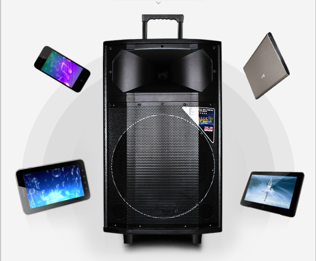 Quality Portable Battery Powered Wireless Pa System Speakers , Bluetooth Trolley Speaker for sale
