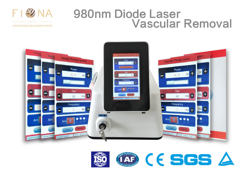Quality Personal Care Laser Spider Vein Removal Machine , 980nm Diode Varicose Veins Machine for sale