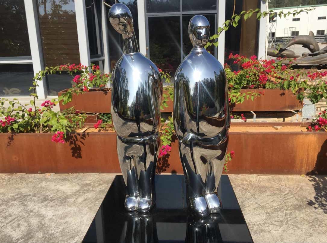 Quality Abstract Figure Indoor Metal Sculptures Stainless Steel Custom Size For Home Decoration for sale