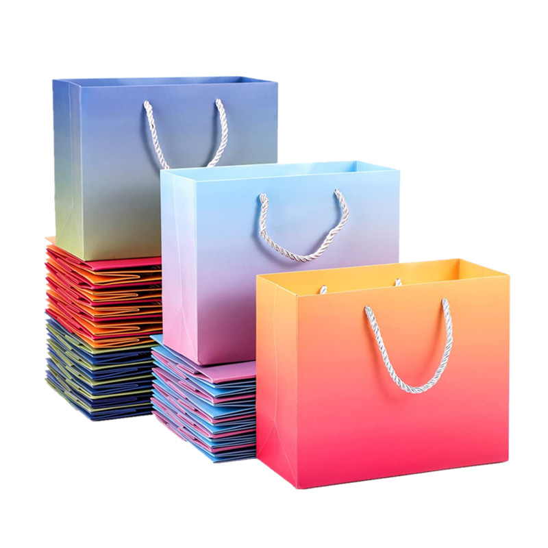 Buy cheap Hologram Effect Printed Paper Carrier Bags With Ribbon Handle Pantone from wholesalers
