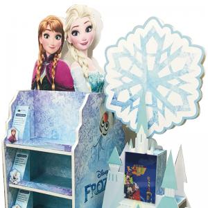 Quality Animated Movie Corrugated Cardboard Retail Store Display Stands 4C Offset CMYK for sale