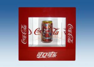 Quality Window Shape Red Acrylic Levitation Floating Display With Silk Screen Printing for sale