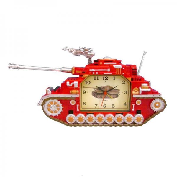 Buy red tank shape musical alarm clock at wholesale prices