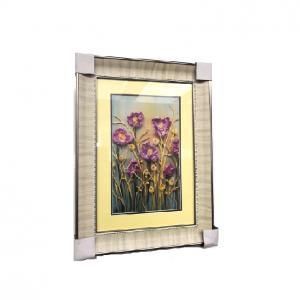 Quality Decor Dining Room Metal Frame Art ,  200x300mm  Gold / Silver  Picture Frame Art for sale