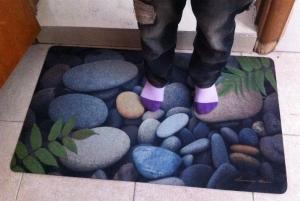 Quality Eco-Friendly Soft Rubber Floor Carpet Washable With Customized Beautiful Pattern for sale