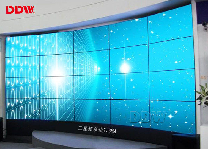 Quality 55 Inch Curved Video Wall 1.7mm Bezel x2 Anti Glare Surface Flexible Structure for sale