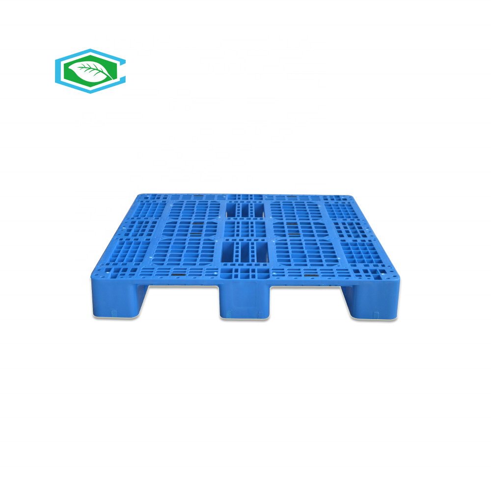 Quality 48x40 Reinforced Plastic Pallets Three Runners Bottom Virgin Polyethylene With Steel Tubes for sale