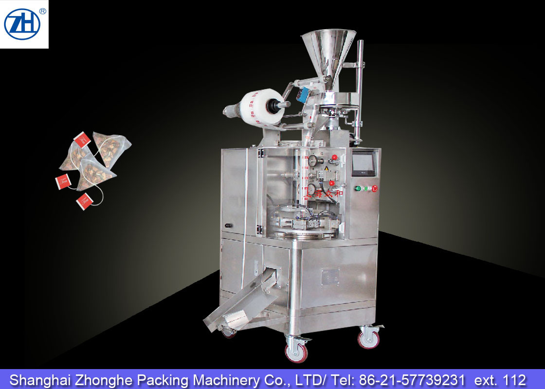 Small Automatic Tea Bag Packaging Machine 1.1 Kw 380v For Triangle Shaped Tea Bags