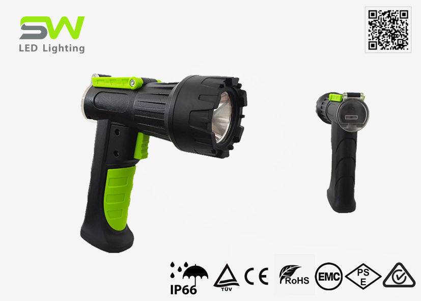 Quality 10W Rechargeable Pistol Grip Brightest Hunting Flashlight for sale