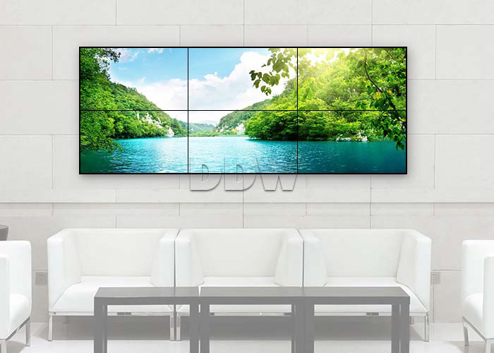 Quality Indoor advertising screen LCD Video Wall, LG video wall 49 inch 3.5mm bezel width for sale
