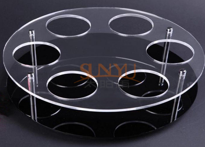 Quality Black Acrylic Jewelry Stand Jewelry Display Rack With Laser Cutting for sale
