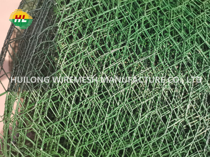 Buy Green Vinyl Coated Chicken Wire Netting 1.2x13x0.7mm with Hexagonal Mesh Hole at wholesale prices