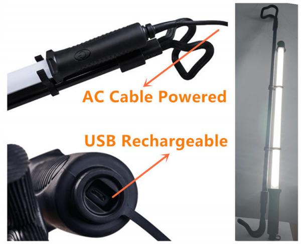 AC Powered And Rechargeable Under Bonnet Work Light Extendable Gripper