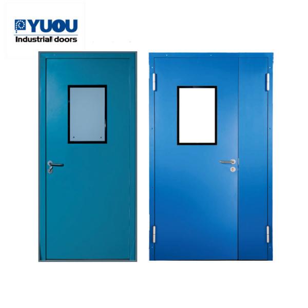Buy Food Grade Clean Room Doors Powder Coated Steel GMP Medical Lab 40kg 1.5mm Frame at wholesale prices