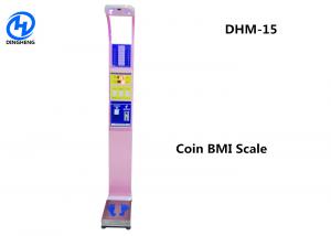 Quality Iron medical height and weight scales with BMI analysis and coin for sale