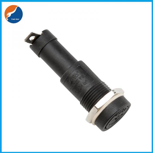 Buy H3-9 Screw Cap Quick Connec PCB Glass Tube Type 6x30mm Black Electrical Panel Mount Fuse Holder at wholesale prices
