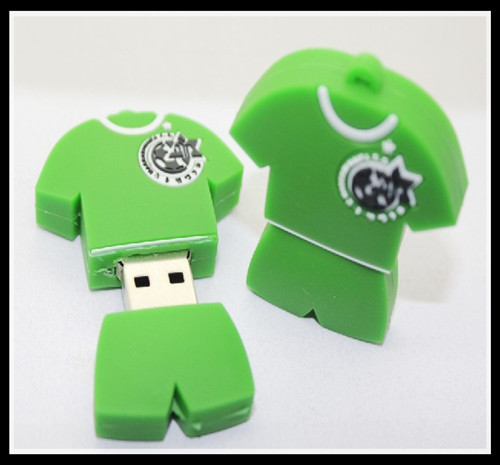 Buy offer OEM PVC/silicone custom logo usb pen drive football T-shirt usb flash drive at wholesale prices