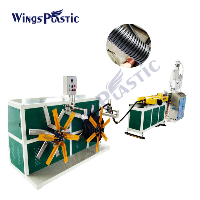 Buy Plastic pp, pe, pvc corrugated electrical conduit protective sheath pipe making machine at wholesale prices