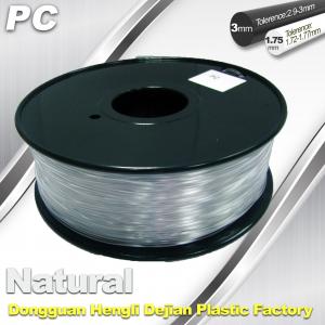 Quality Good Transmission of Light PC 3D Printer Transparent Filament 1.75mm / 3.0mm for sale
