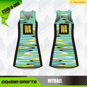 Quality BSCI Team Sport Uniforms , 175gsm A Line Netball Dresses Quick Drying for sale