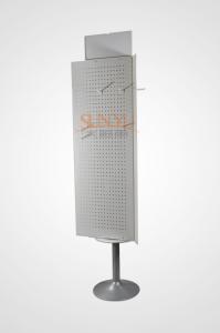 Quality Retail Revolving White Metal HIPS Floor Display Stands With Multifunctional for sale