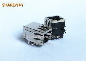 Buy cheap Magnetic 8P8C PCB Rj45 Modular Jack / Rj45 Ethernet Jack With Transformer from wholesalers