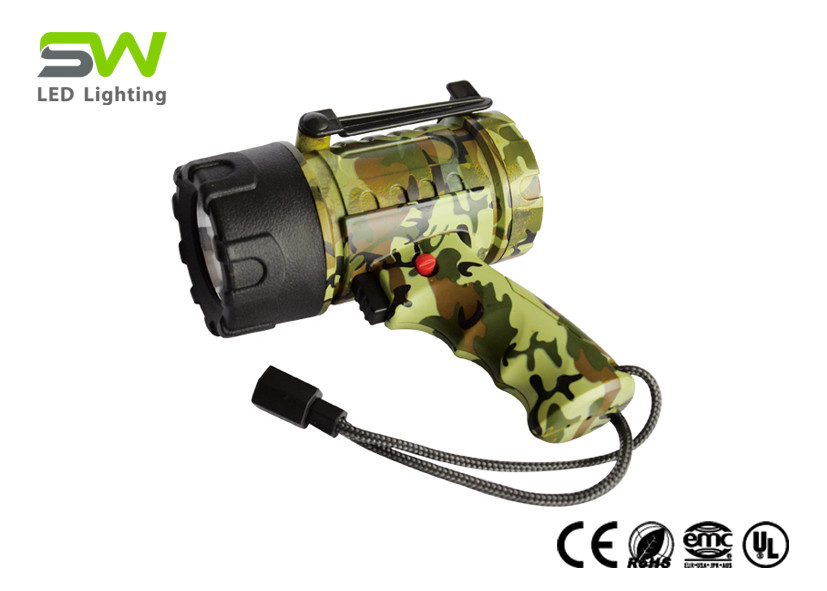 Quality 3W 300 Lumen Waterproof Rechargeable Spotlight With Wall Charger , Car Charger for sale