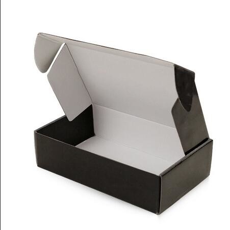 Rectangle Black Cardboard Shipping Box Industrial Cardboard Boxes Multifunctional