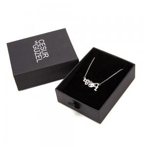 Quality Black 157gsm Luxury Leather Magnetic Jewelry Box EVA Sponge Inlay for sale