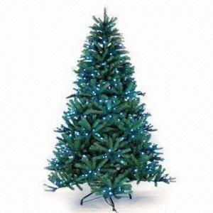 7ft PE Leaf Green Mixed Fraser Fir Tree with 276/312 White LED Lights and 4 + 4cm Tip Width