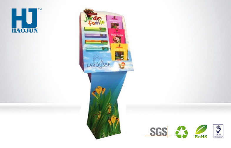 Buy Portable Cardboard Book Magazine Newspaper Floor Display Stands at wholesale prices