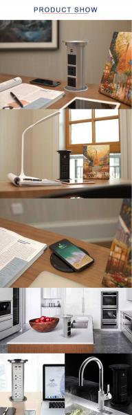 BNT wholesale product dustproof smart home use desk mount socket home furniture motorized pop up outlet
